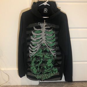 Skeleton zip up